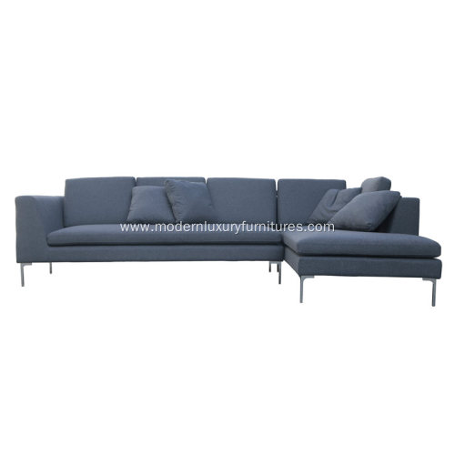 L-Shape B&B Italia Fabric Sectional Sofa Charles